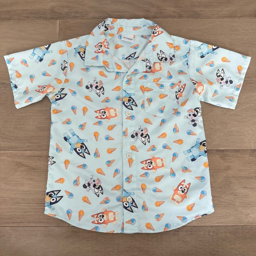 Official Ludo Studio Bluey Ice Cream Print Hawaiian Shirt